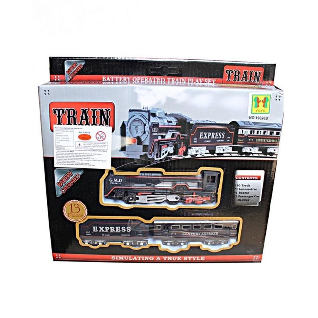 Toy Galaxy Battery Operated Train Toy - Black
